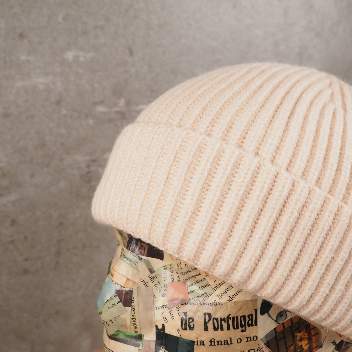 Beige Fisherman Beanie