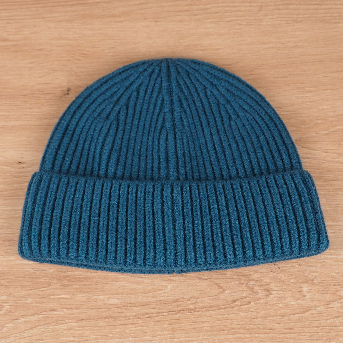 Petrol Blue Fisherman Beanie