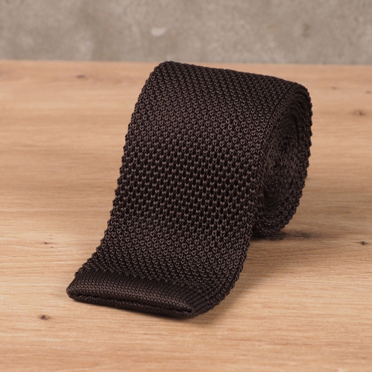 Dark Brown Knit Tie