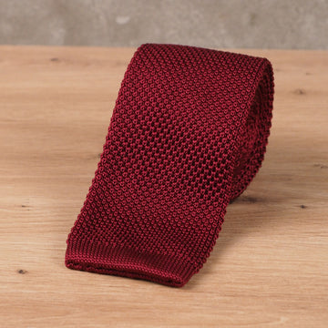 Burgundy Knit Tie