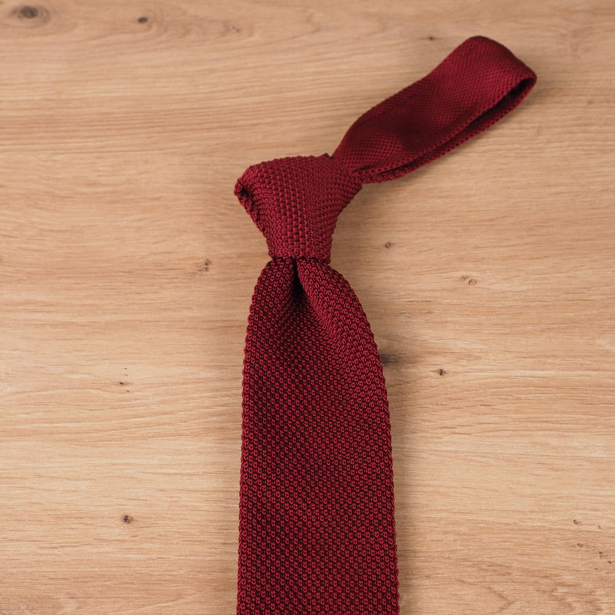 Burgundy Knit Tie