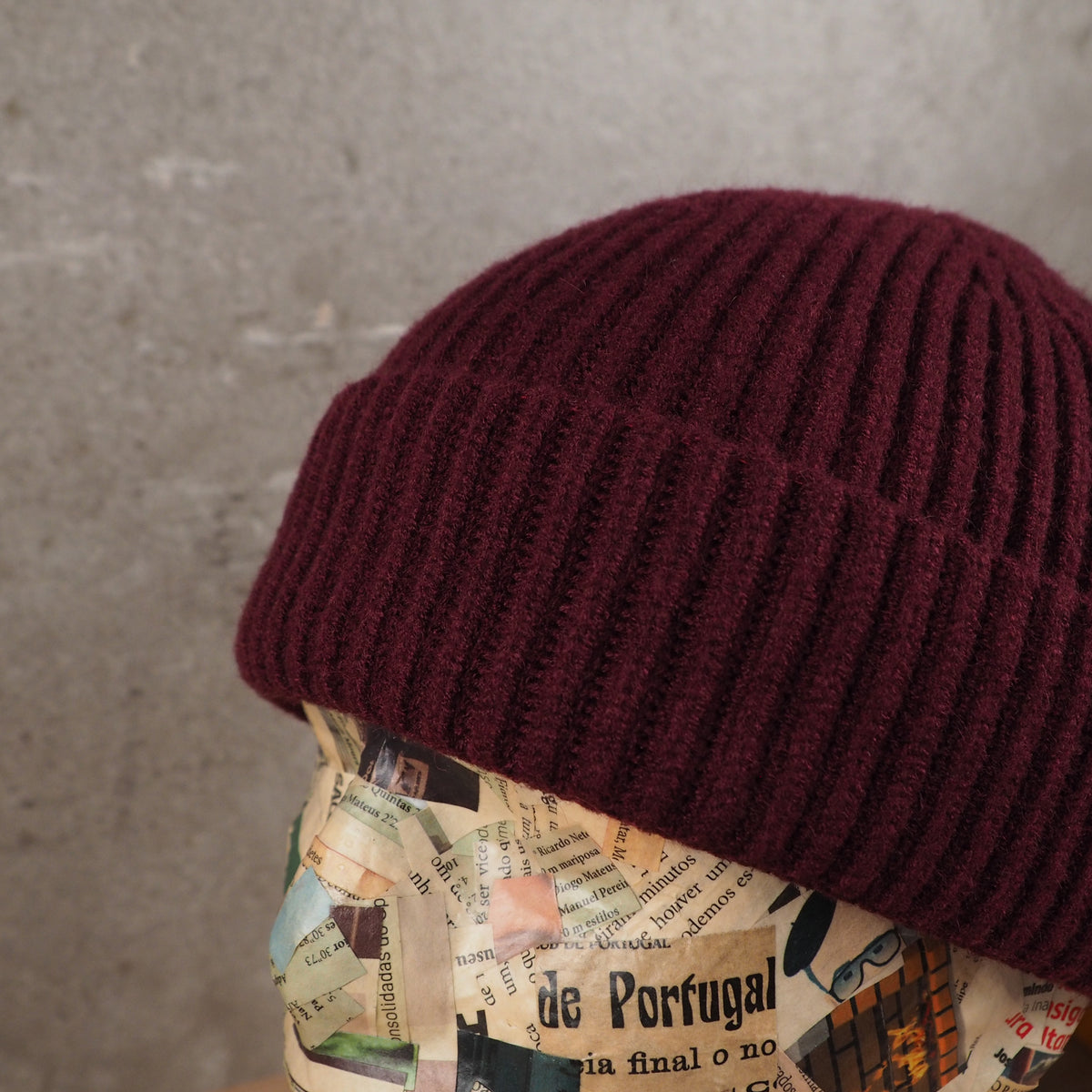 Burgundy Fisherman Beanie