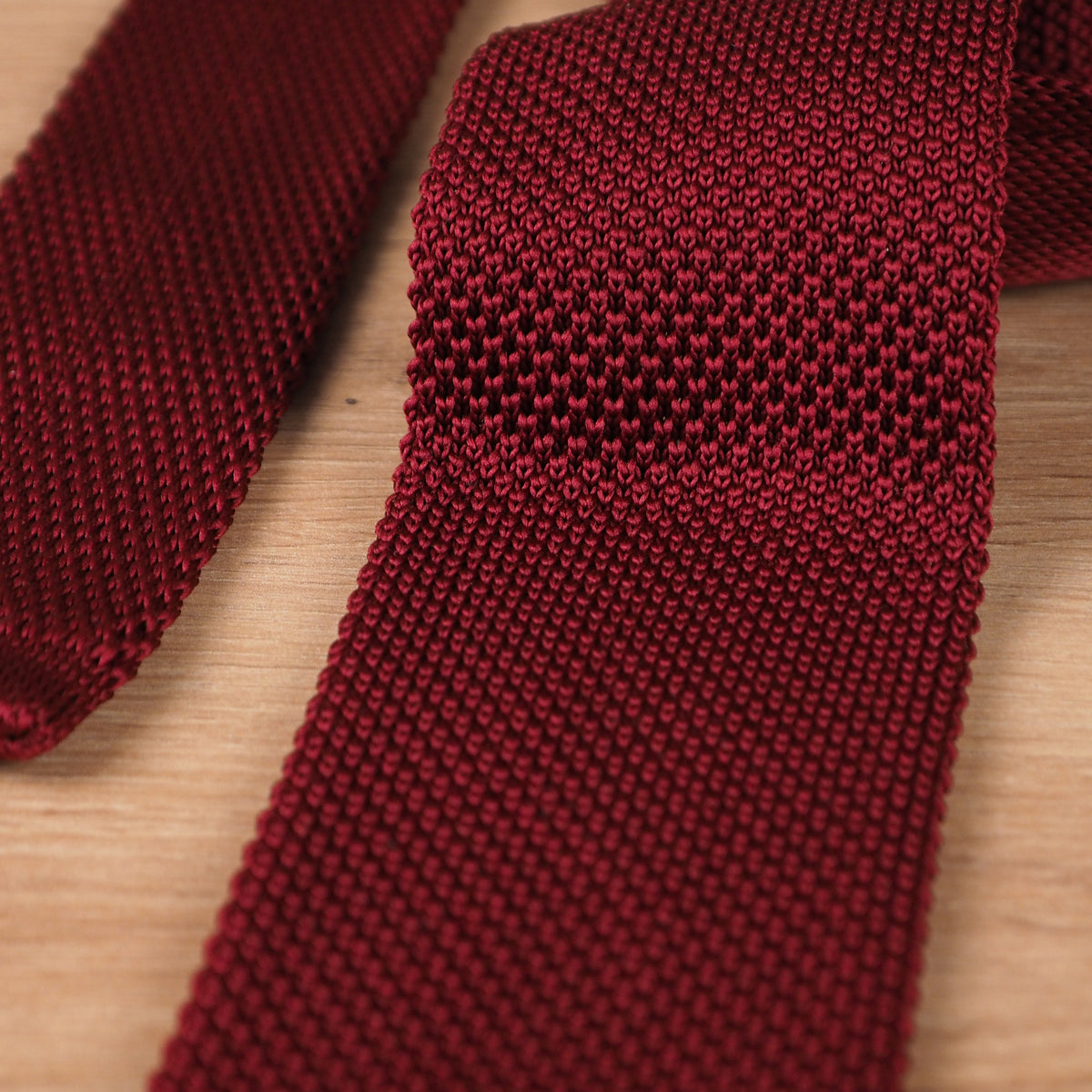 Burgundy Knit Tie