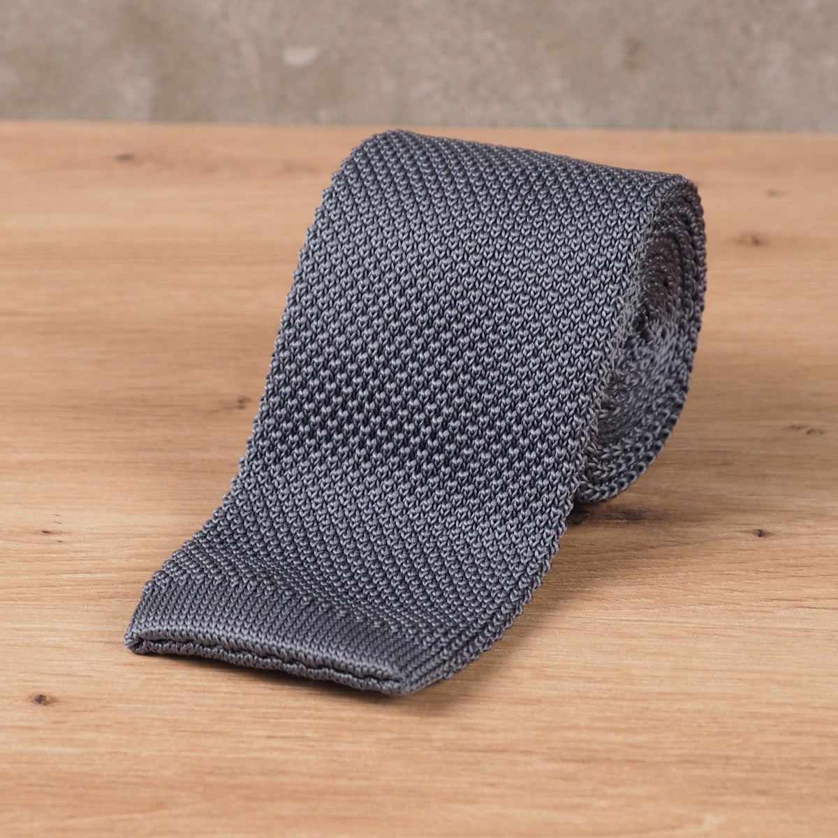 Grey Knit Tie
