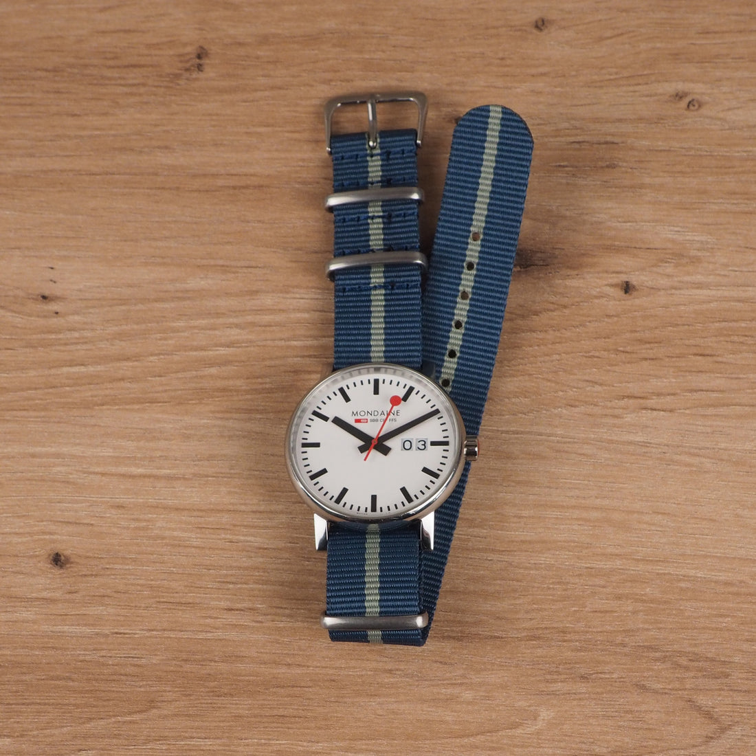 Bracelete NATO Cinzenta e Bege
