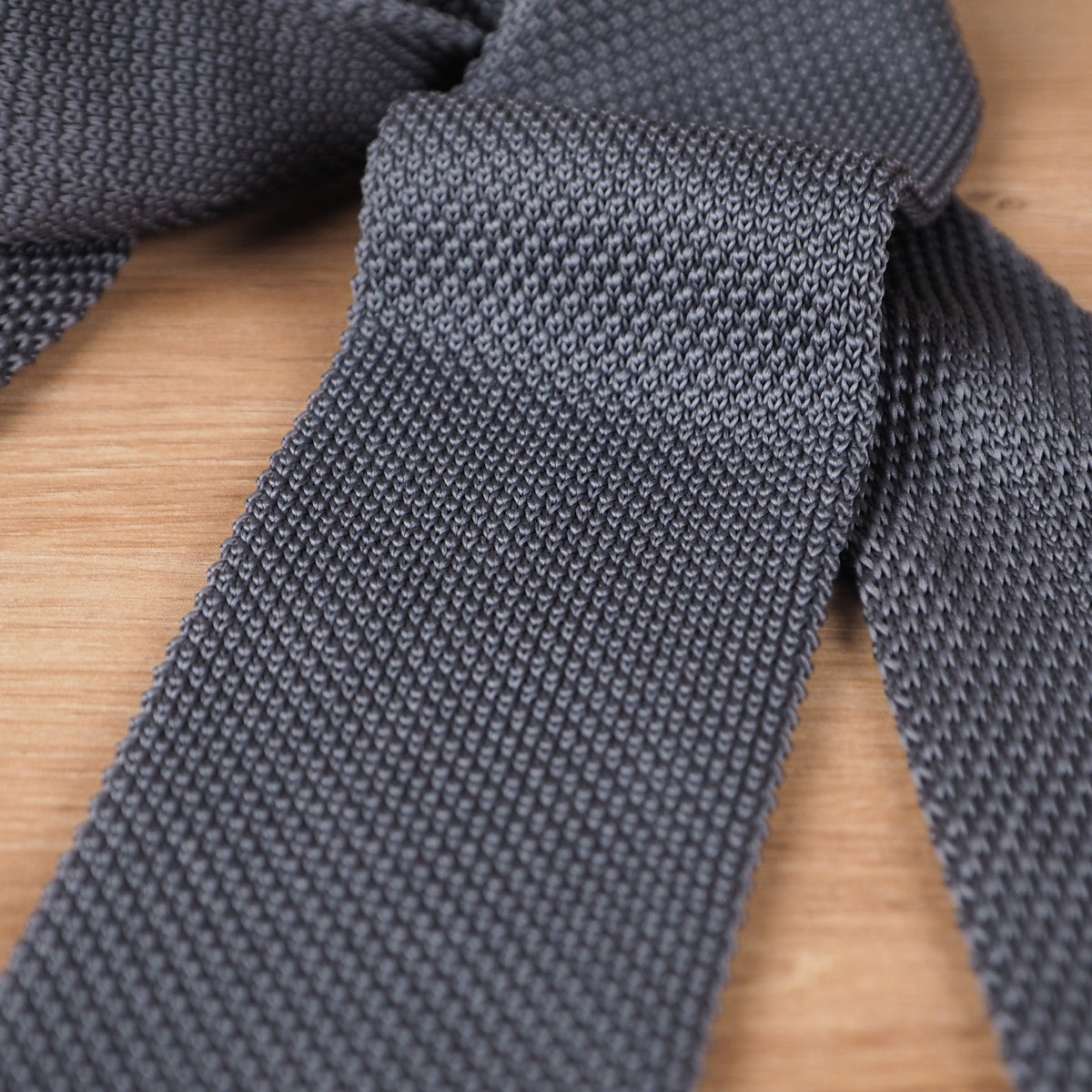 Grey Knit Tie