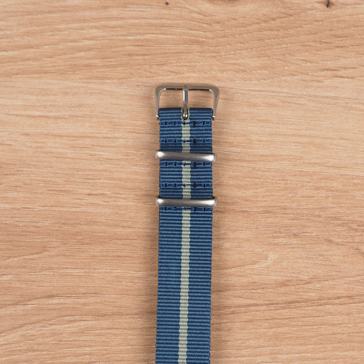 Grey and Beige Striped NATO Watch Band