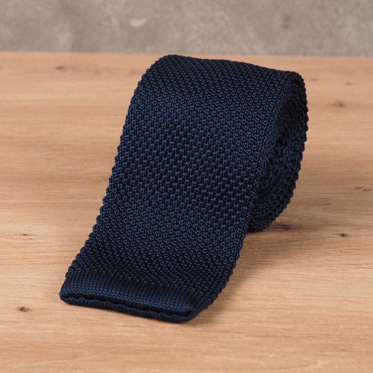 Navy Blue Knit Tie