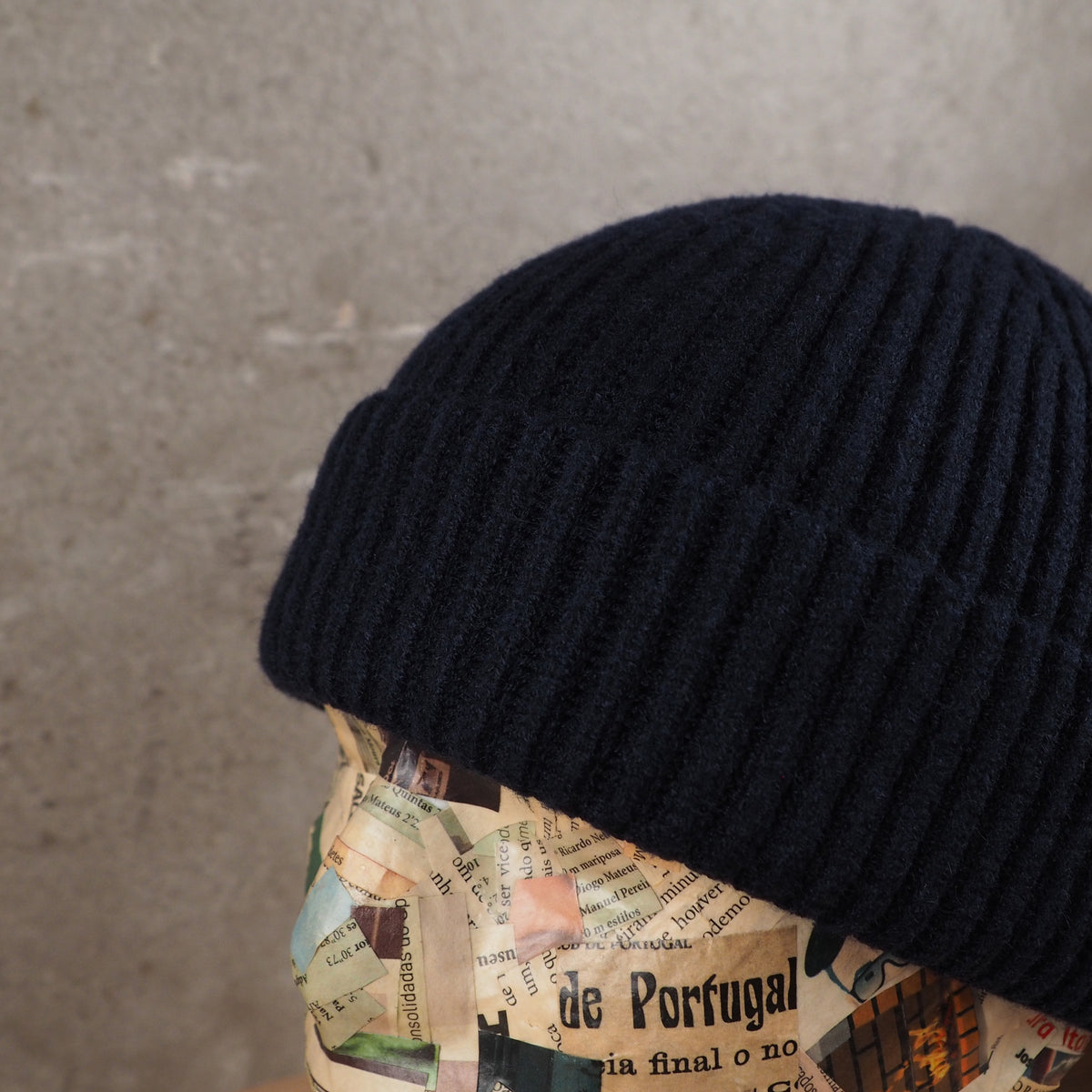 Navy Blue Fisherman Beanie