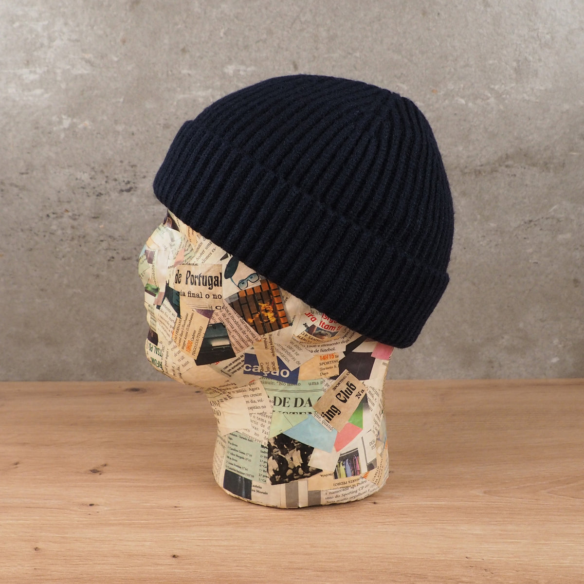 Navy Blue Fisherman Beanie