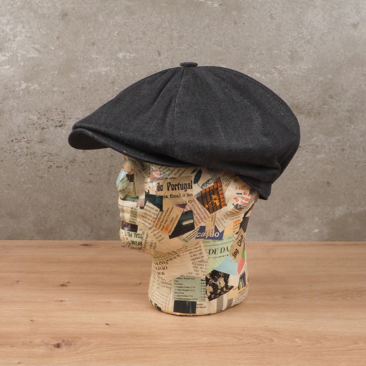Newsboy Cap Denin Dark Grey