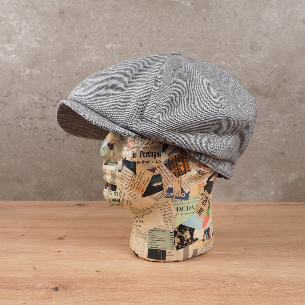 Newsboy Cap Heather Twill Grey