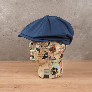 Newsboy Cap Cotton Twill Blue
