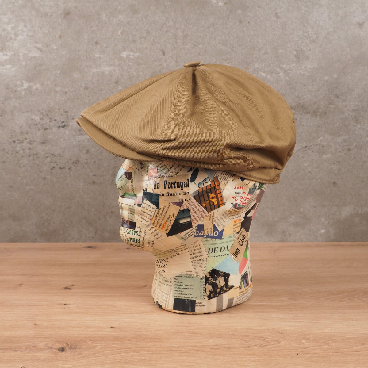 Newsboy Cap Cotton Twill Beige