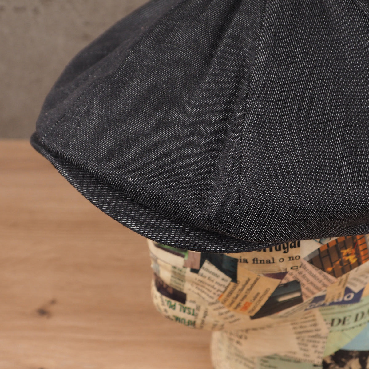 Newsboy Cap Denin Dark Grey