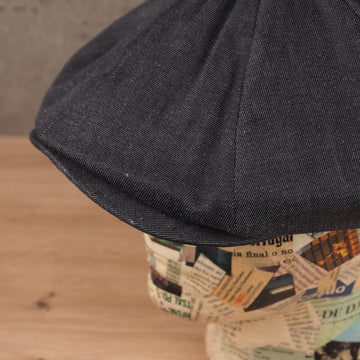 Newsboy Cap Denin Dark Grey