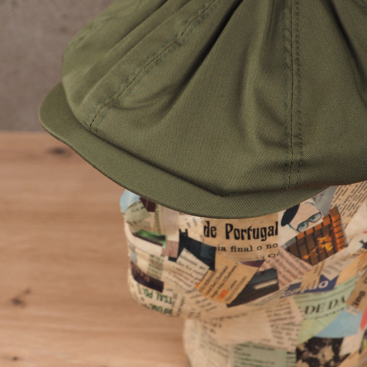 Newsboy Cap Cotton Twill Army Green
