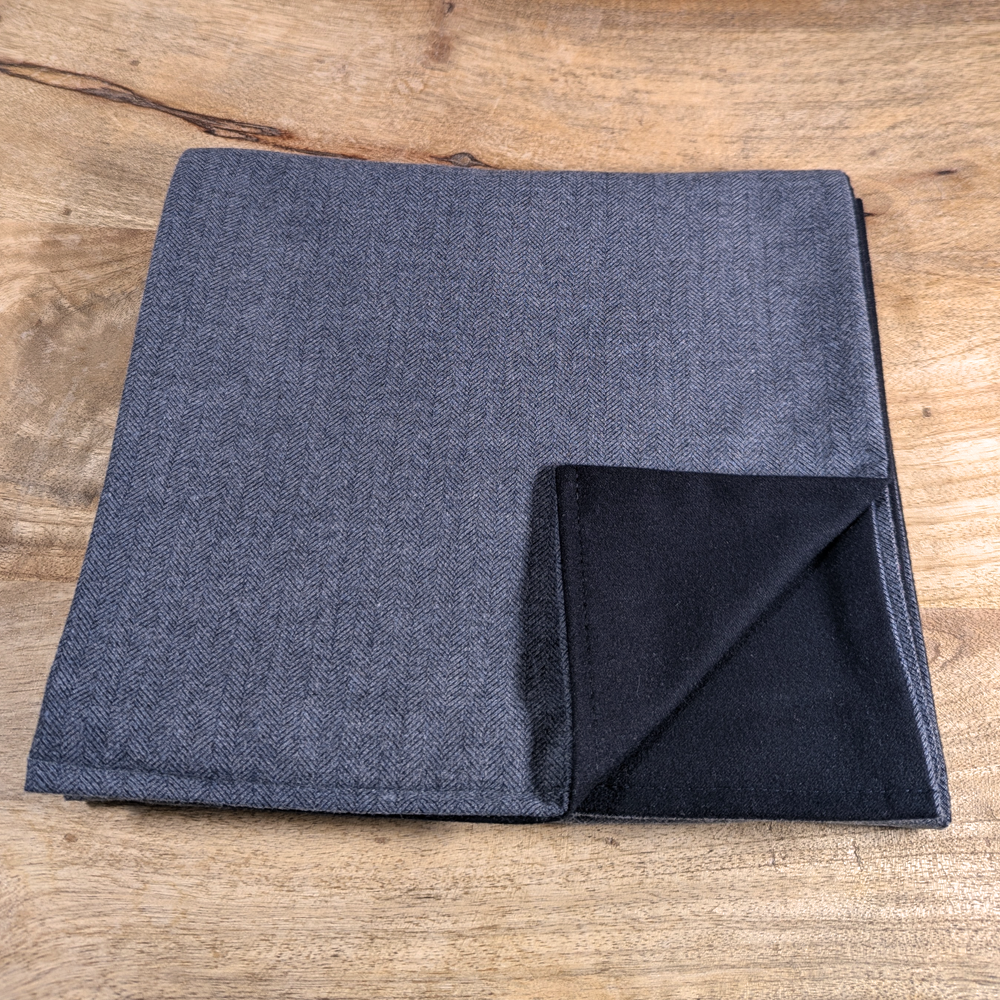 Cachecol Reversível Herringbone (azul)