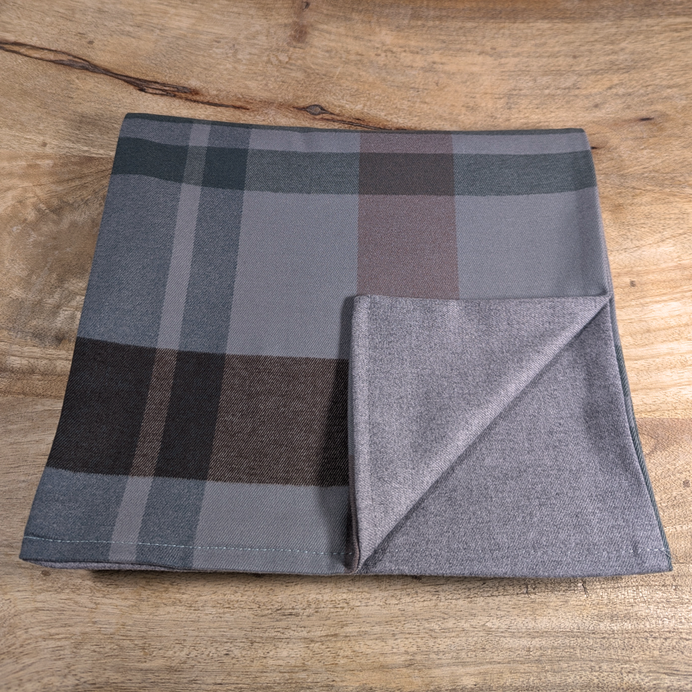 Cachecol Reversível Tartan Preppy (cinzento)