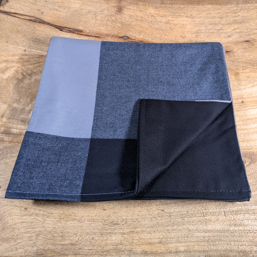 Cachecol Reversível Tartan Preppy (azul/marinho)