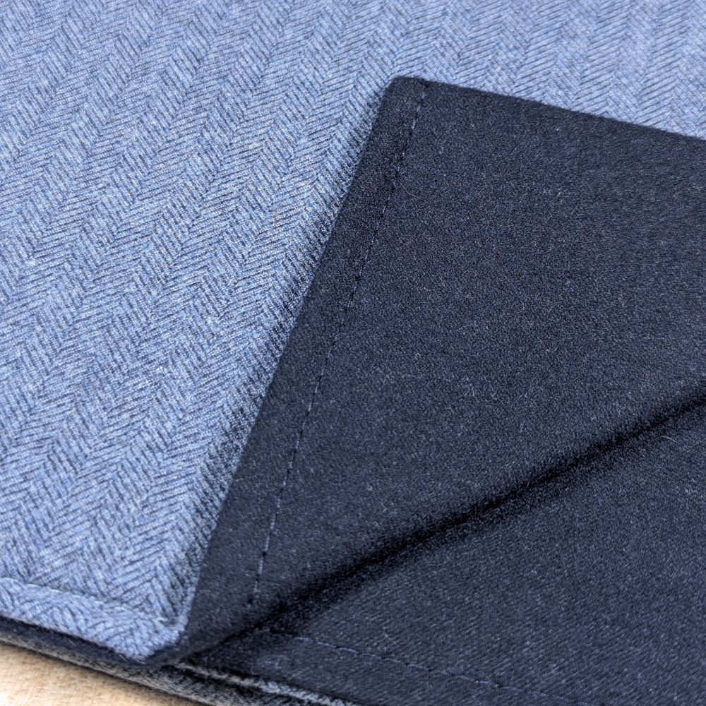 Cachecol Reversível Herringbone (azul)