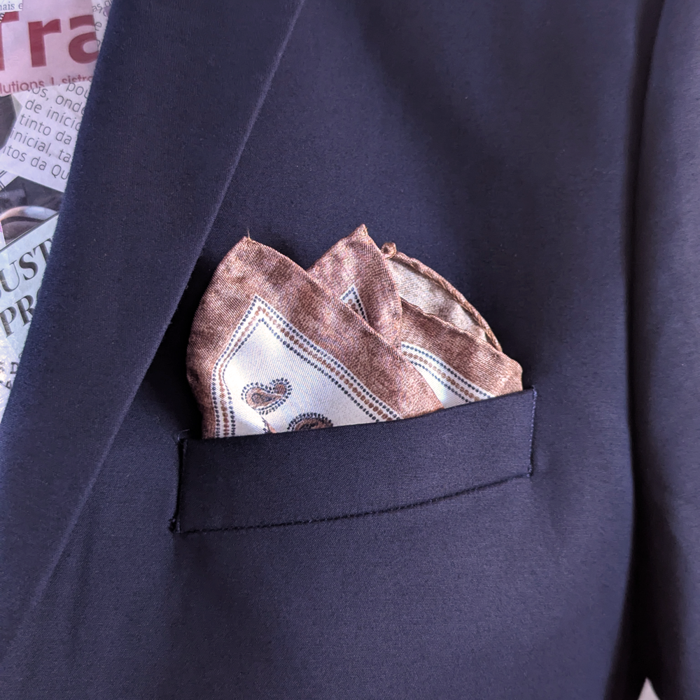 White Silk Handkerchief