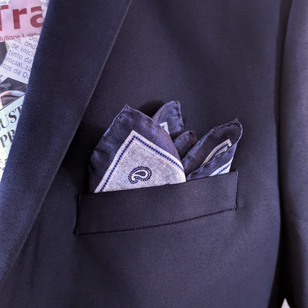 Grey Silk Handkerchief