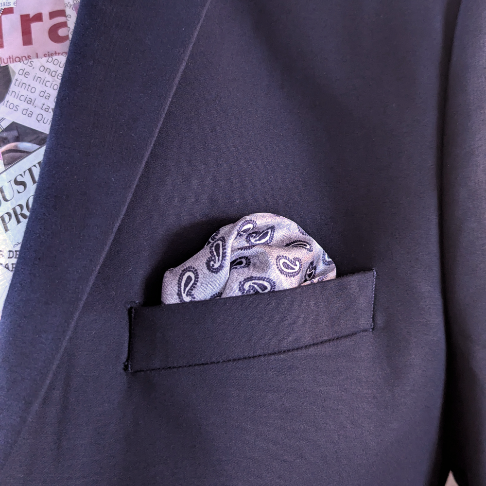 Grey Silk Handkerchief