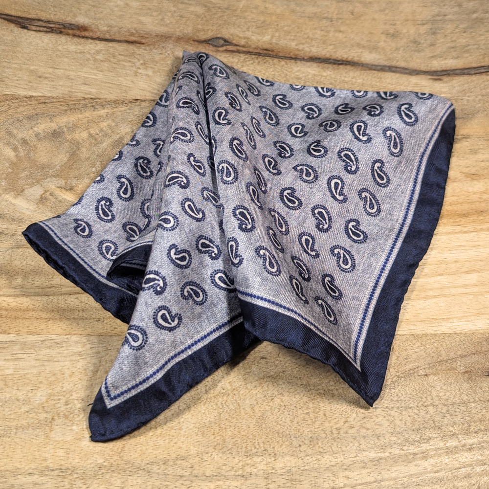 Grey Silk Handkerchief
