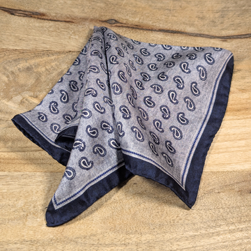 Grey Silk Handkerchief