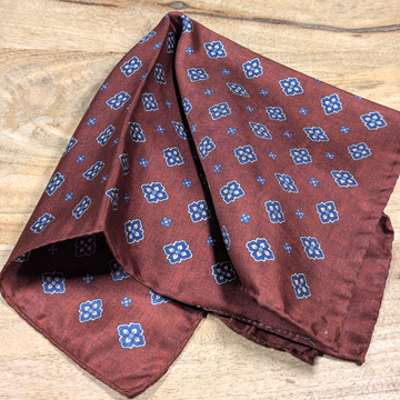 Burgundy Silk Handkerchief