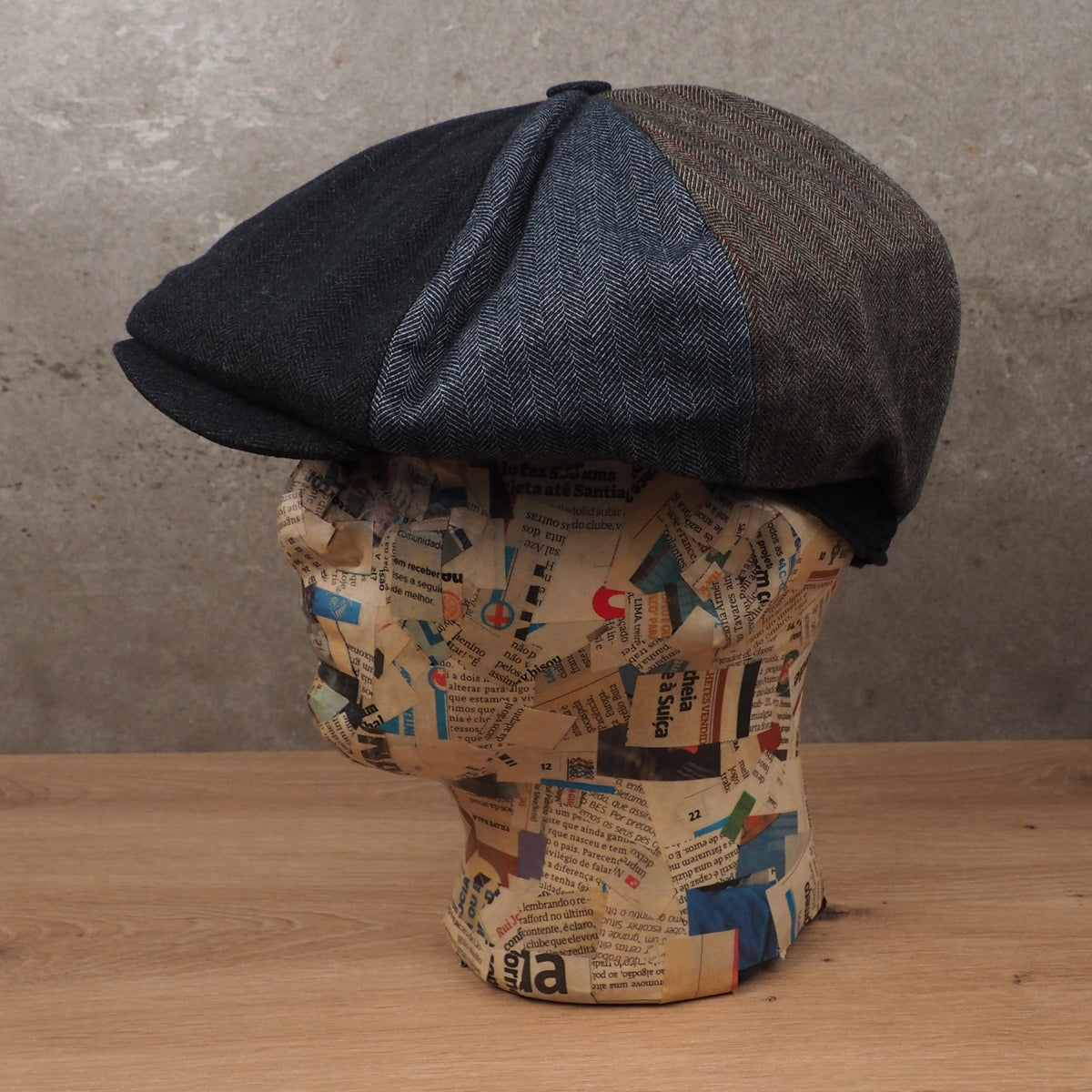 Boina Newsboy Panels Azul